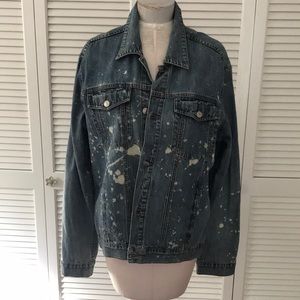 Club Monaco distressed jean jacket